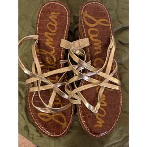 Sam Edelman Randy 3D Silver Strappy Wedge Sandals - Sz. 9.5